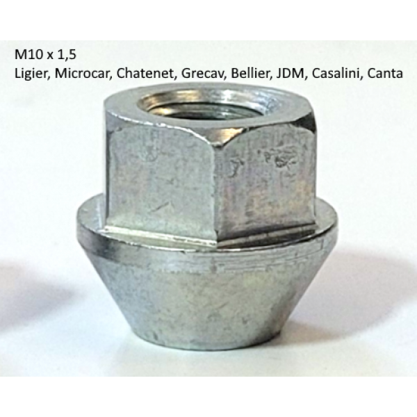 Rato veržlė M10x1,5 17" (Ligier, Microcar, Chatenet, Grecav, Bellier, JDM, Casalini, Canta)