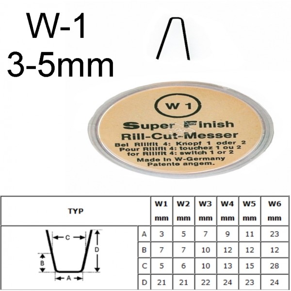 Gilinimo peiliukas W1 3-5mm