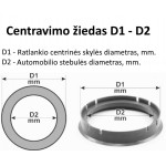 Centravimo žiedas 70,6mm - 60,1mm (4vnt.)