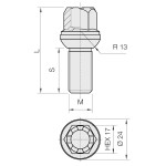 Rato varžtas M14x1,5x27mm 17" (OEM 4D0601139A)