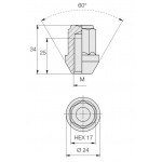 Rato veržlė 1/2" - 20 UNF 17"