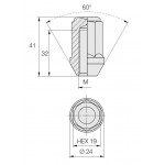 Rato veržlė 1/2" - 20 UNF 19"